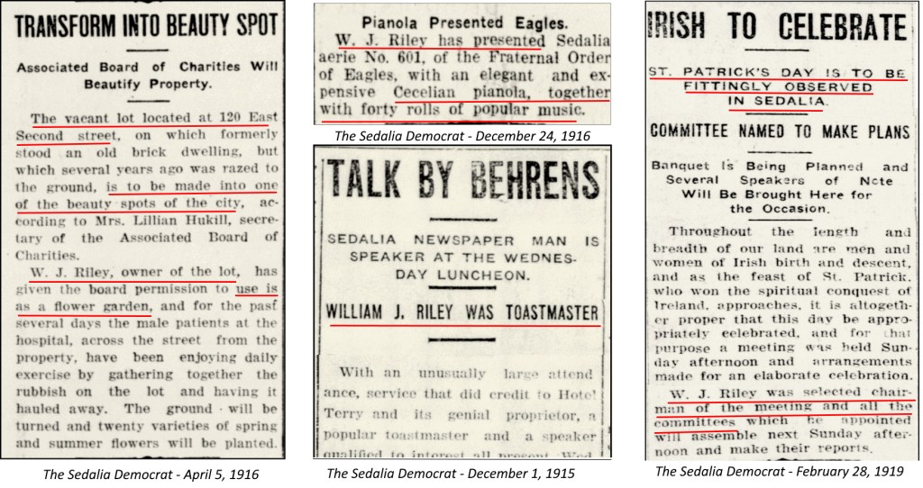 This image has an empty alt attribute; its file name is 19190228-wj-riley-chairman-of-st-patricks-day-celebration-sedalia-democrat-1.jpg